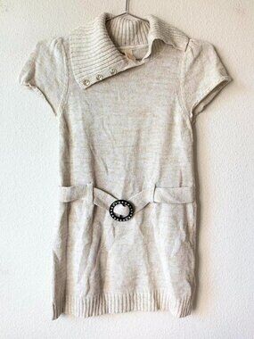 Faded Glory vintage y2k beige knit mini dress women's xs